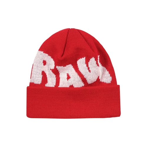 Raw Hide OG Logo Beanie Red 2.JPG