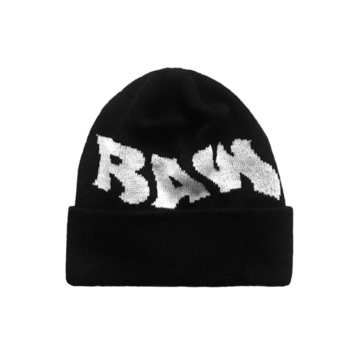 Raw Hide Big OG Logo Beanie Black 1.jpg