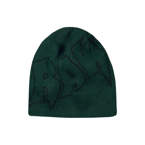 Raw Hide Spire Beanie Dark Green.JPG