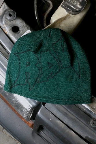 Raw Hide Spire Beanie Dark Green 2.JPG