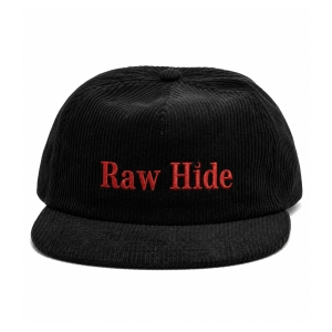 Raw Hide Cord 5 Panel Cap / Black