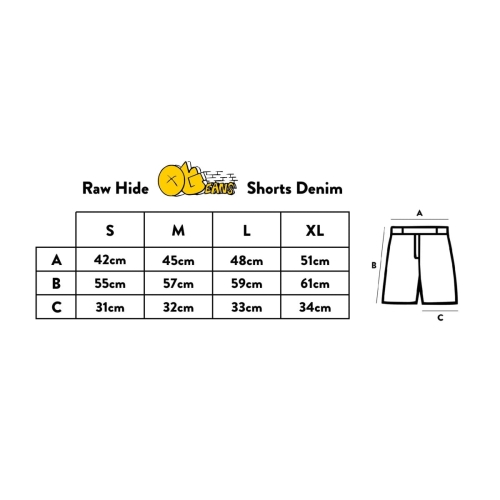 Raw Hide Ogeans Shorts Denim Size Chart.JPG